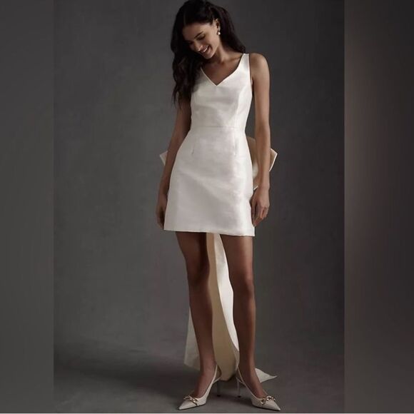 Nwt Anthropologie BHLDN Sachin + Babi Archie Mini Wedding Dress in Ivory - Picture 9 of 16